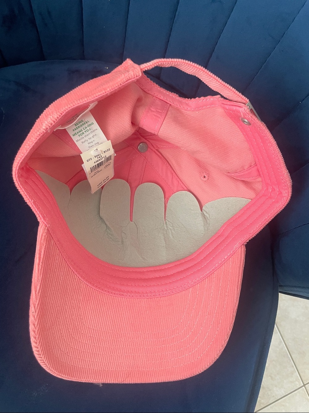 BNWT AERIE Coral Pink Baseball Cap - Picture 3 of 3